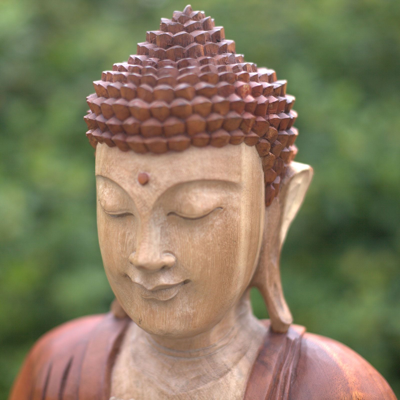 Estatua de Buda Tallada a Mano - 30cm Bienvenido