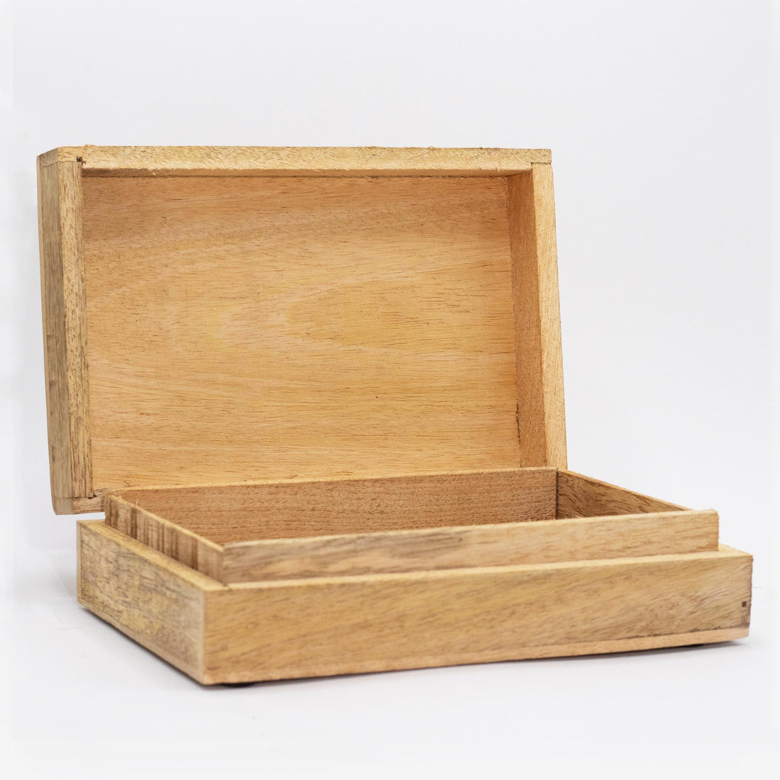 Caja rectangular grande 21.5x14x6.3cm - Cara de Buda Negra